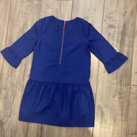 Crewcuts Electric Blue Drop waist Dress with Ruffle Sleeve Size 7 - Picture 6 of 6